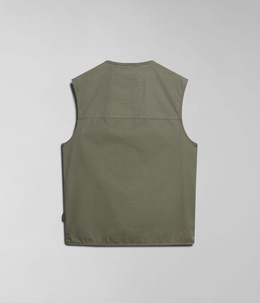 Napapijri Colden Vest Gilet Heren Groen | VZSYHGK-71