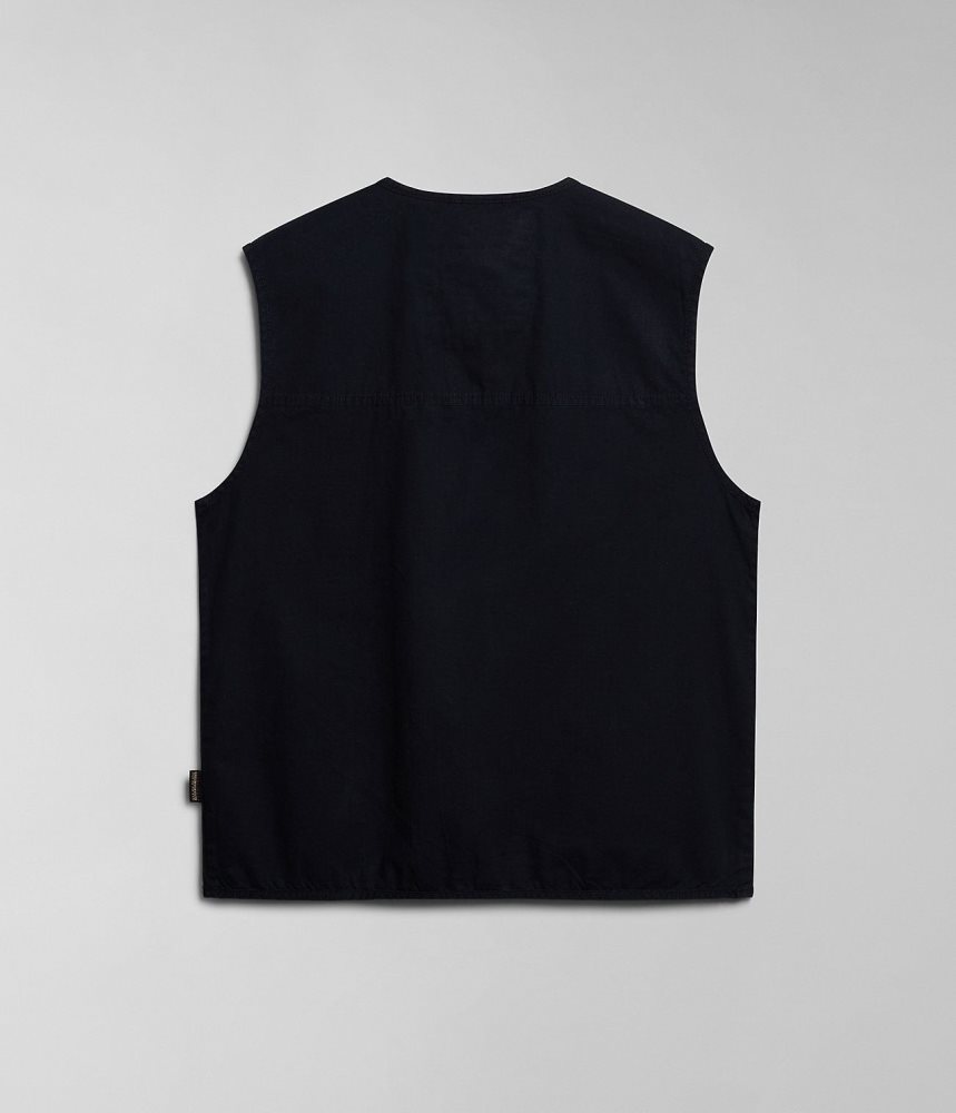 Napapijri Colden Vest Gilet Heren Zwart | RHAWXUI-43