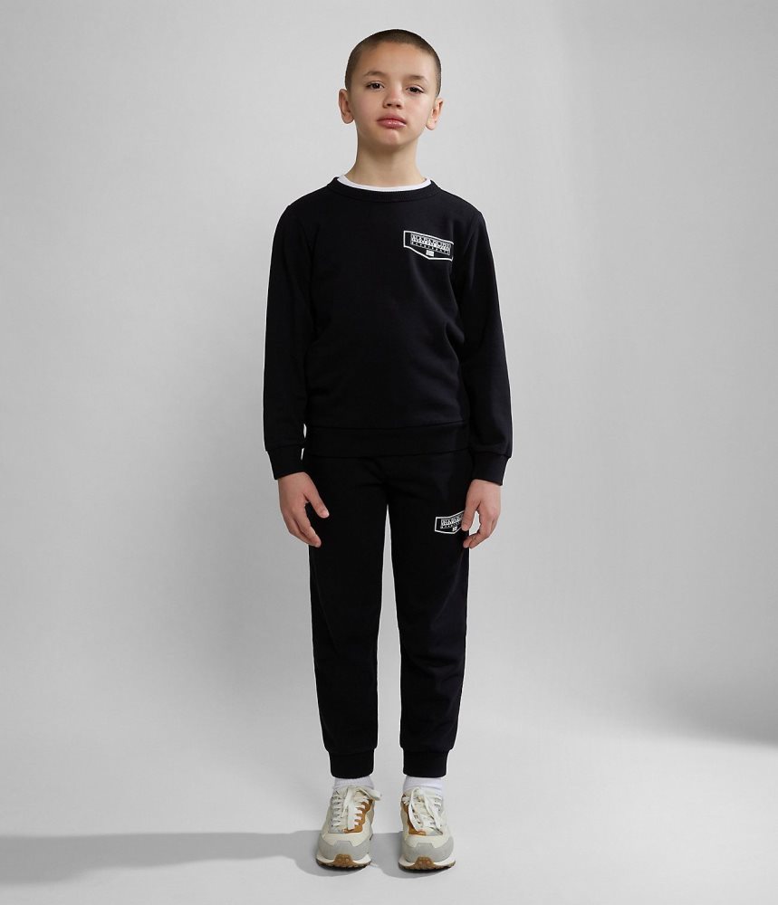 Napapijri Cree Tracksuit (4-16 YEARS) Trainingspak Kinderen Zwart | JLVDFXQ-10