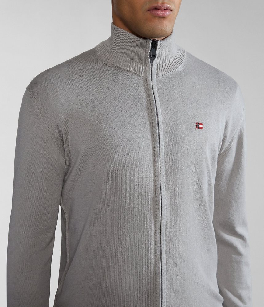 Napapijri Decatur Full-Zip Jumper Zip Jumpers Heren Grijs | BCKYIUV-68