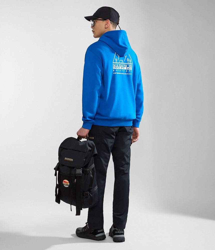 Napapijri Faber Hoodie Hoodie Heren Blauw | QXPHAYT-31