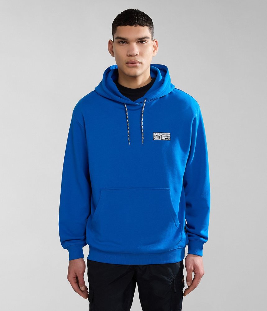 Napapijri Faber Hoodie Hoodie Heren Blauw | QXPHAYT-31