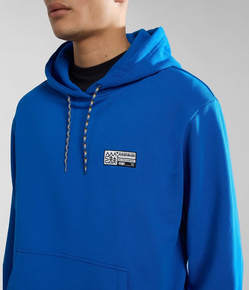 Napapijri Faber Hoodie Hoodie Heren Blauw | QXPHAYT-31