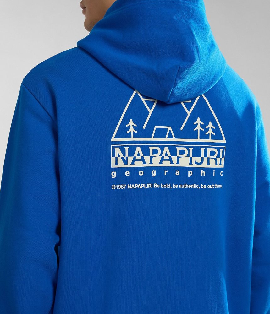 Napapijri Faber Hoodie Hoodie Heren Blauw | QXPHAYT-31