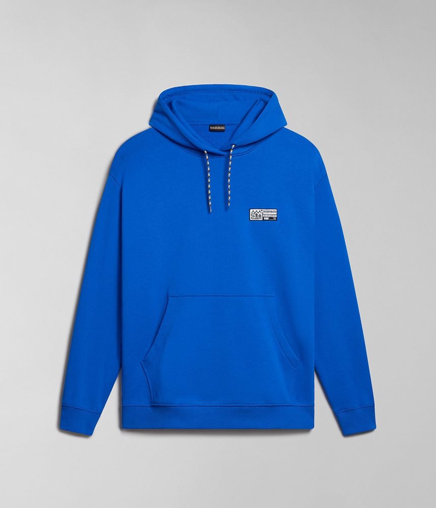 Napapijri Faber Hoodie Hoodie Heren Blauw | QXPHAYT-31