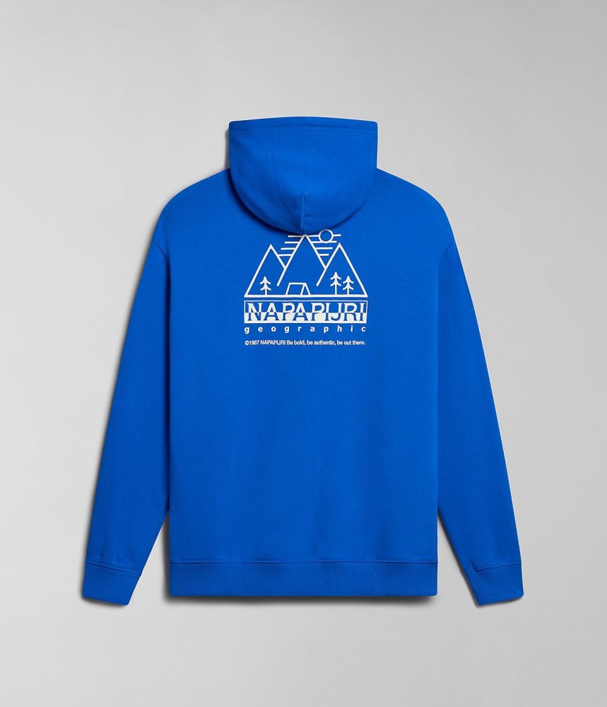 Napapijri Faber Hoodie Hoodie Heren Blauw | QXPHAYT-31