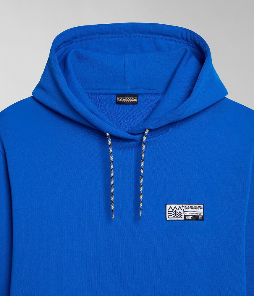 Napapijri Faber Hoodie Hoodie Heren Blauw | QXPHAYT-31