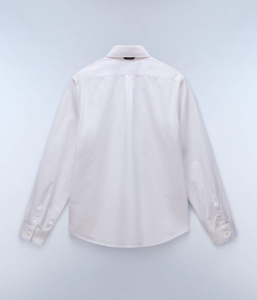 Napapijri Graie Long Sleeve Shirt Overhemd Heren Wit | PMGZVLA-43