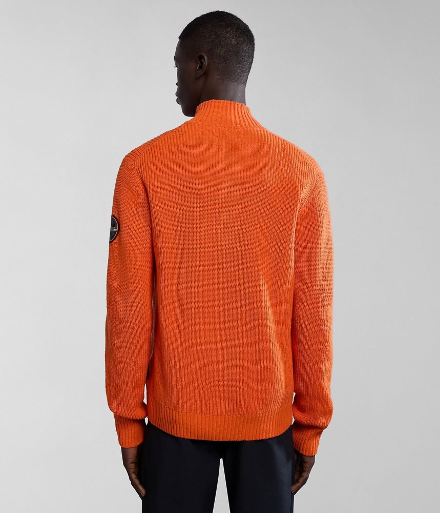 Napapijri Gwich Half-Zip Jumper Zip Jumpers Heren Oranje | YJNKEDO-46