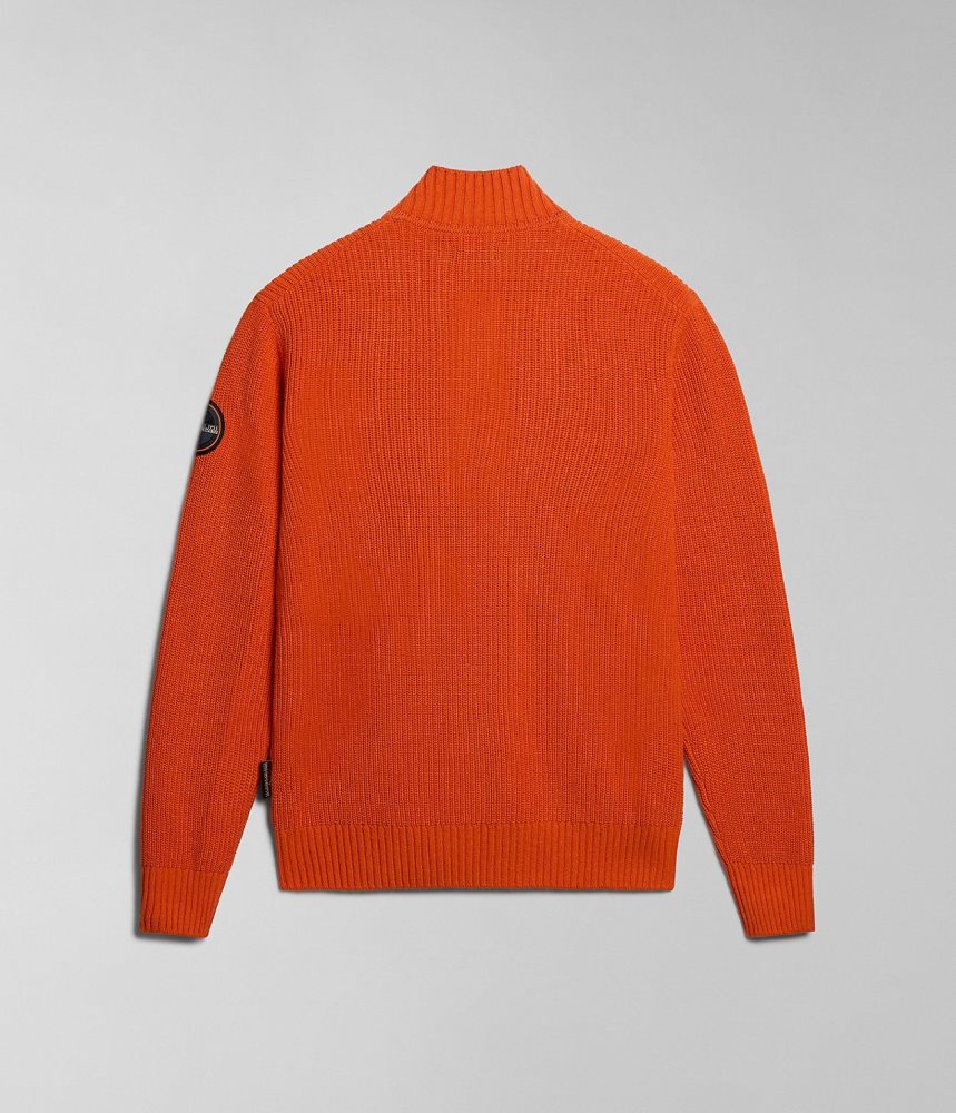 Napapijri Gwich Half-Zip Jumper Zip Jumpers Heren Oranje | YJNKEDO-46