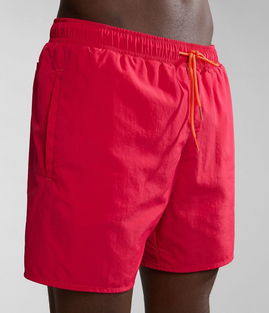 Napapijri Haldane Swimming Trunks Zwembroek Heren Rood | EXARKBN-65