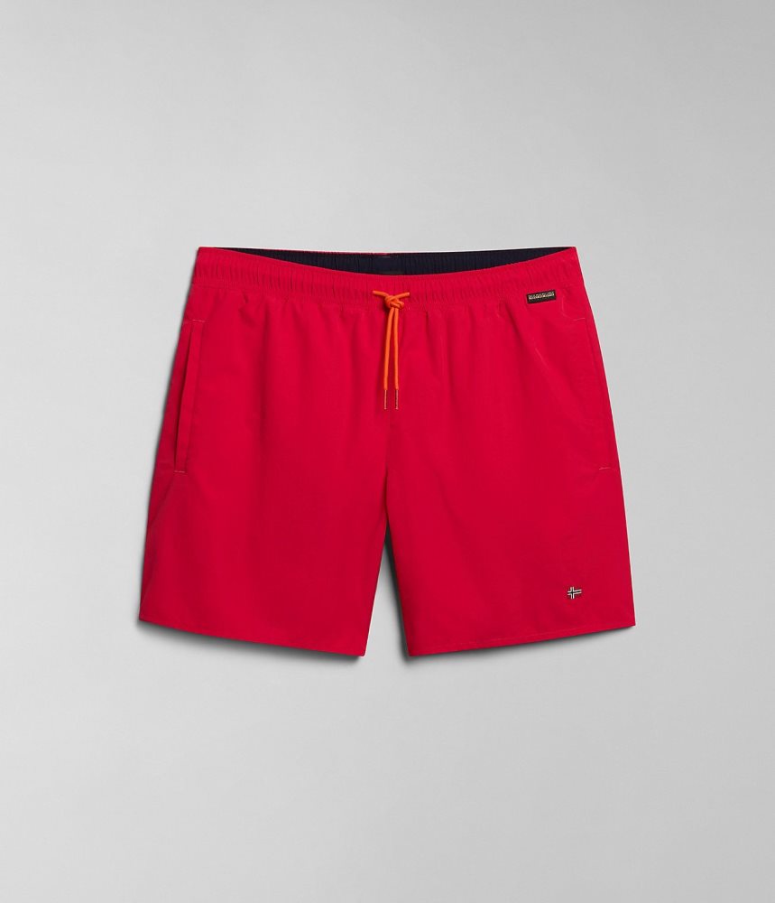 Napapijri Haldane Swimming Trunks Zwembroek Heren Rood | EXARKBN-65