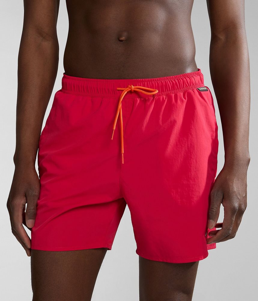 Napapijri Haldane Swimming Trunks Zwembroek Heren Rood | EXARKBN-65