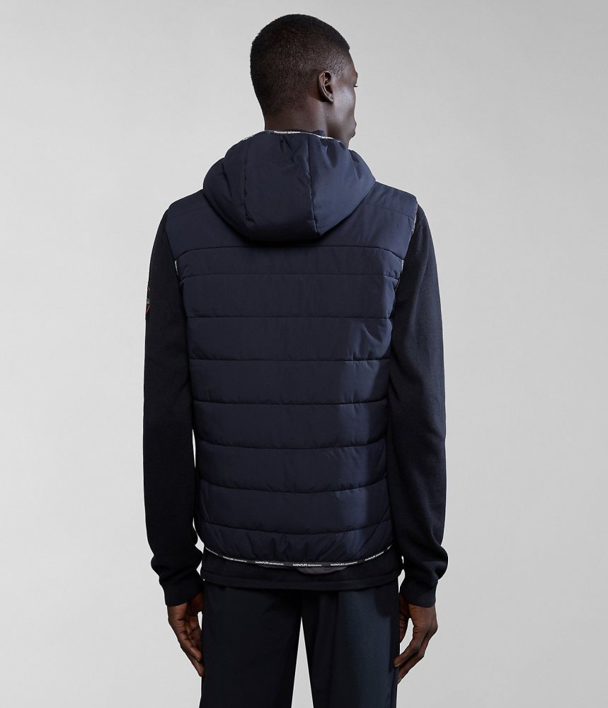 Napapijri Huron Packable Vest Gilet Heren Zwart | JAXOVRH-06