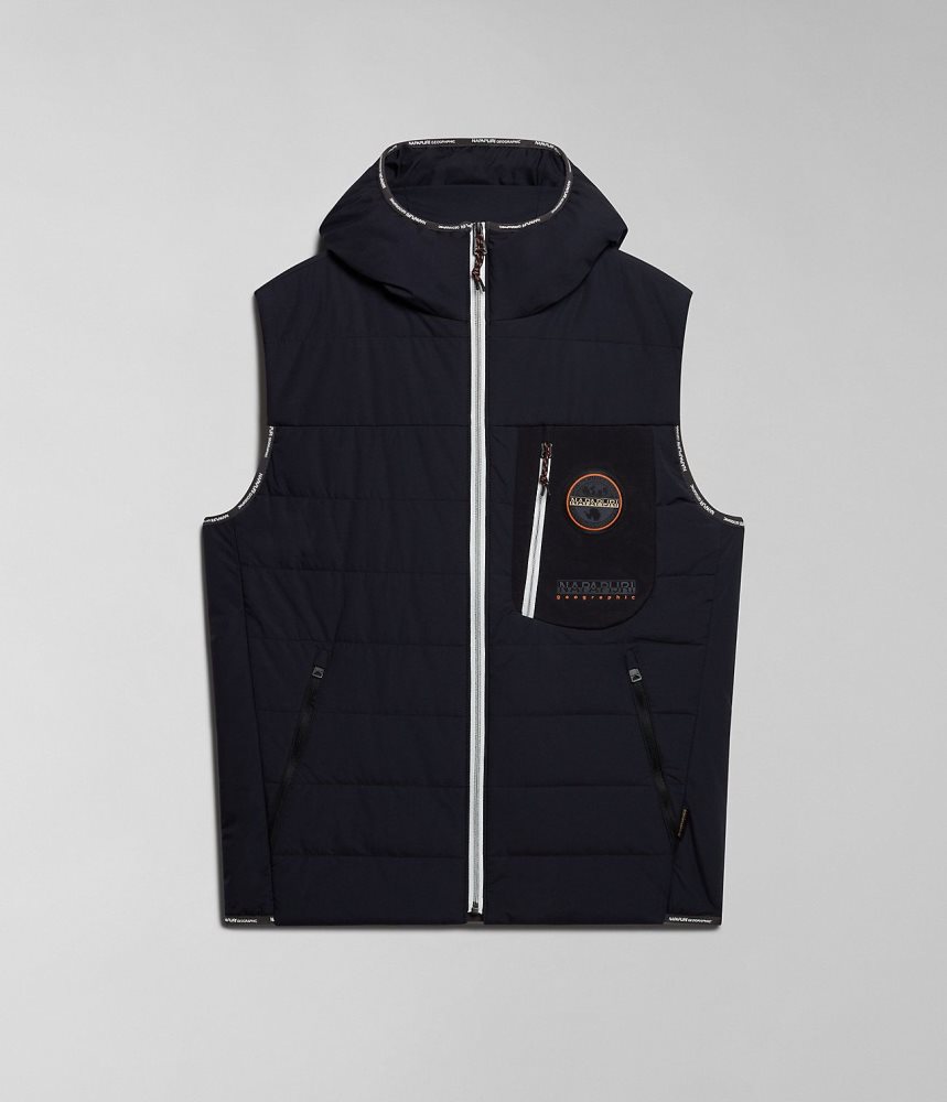 Napapijri Huron Packable Vest Gilet Heren Zwart | JAXOVRH-06