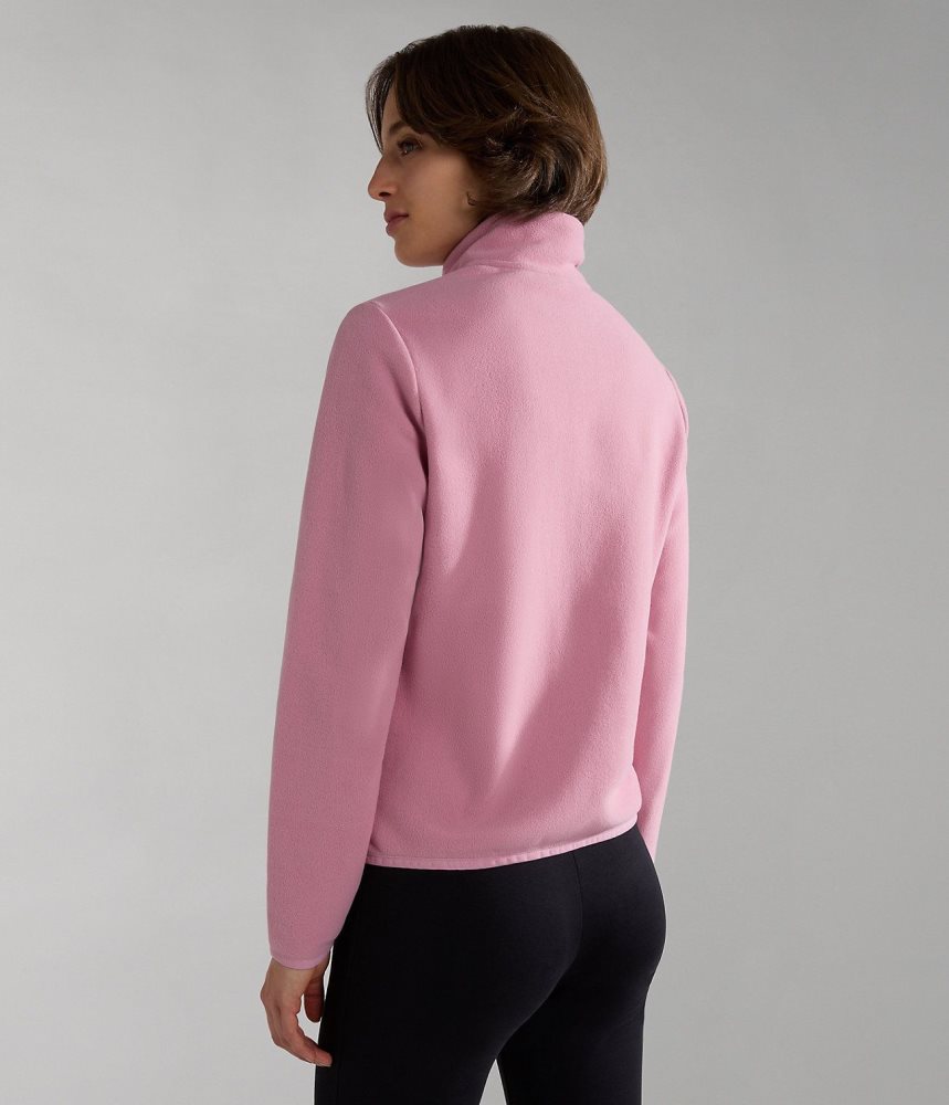 Napapijri Iaato Full-Zip Fleece Vlies Dames Roze | CBLNQAH-36