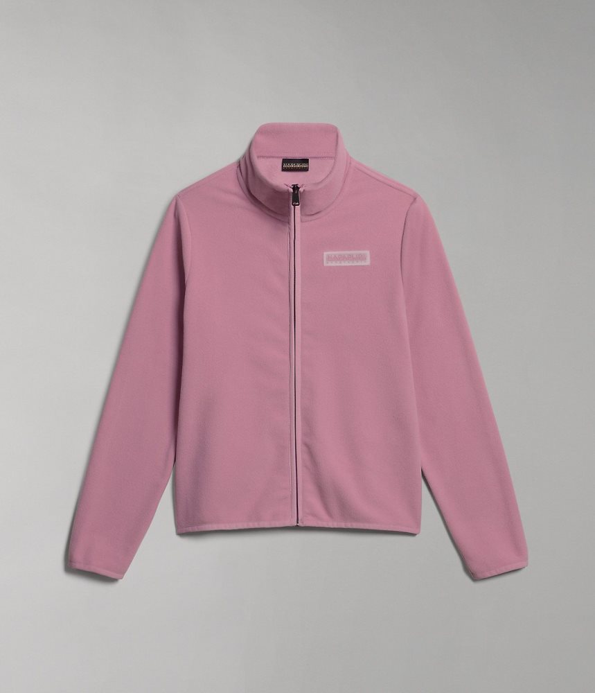 Napapijri Iaato Full-Zip Fleece Vlies Dames Roze | CBLNQAH-36