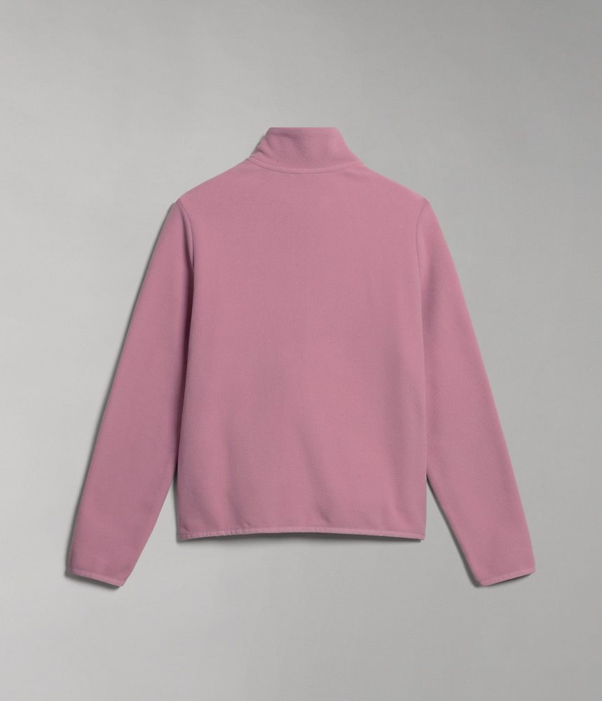 Napapijri Iaato Full-Zip Fleece Vlies Dames Roze | CBLNQAH-36