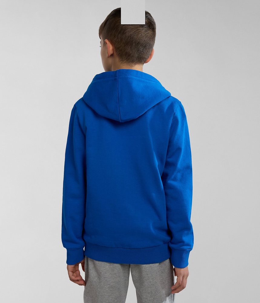 Napapijri Kitik Full-Zip Hoodie (4-16 YEARS) Hoodie Kinderen Blauw | WCUTASI-98