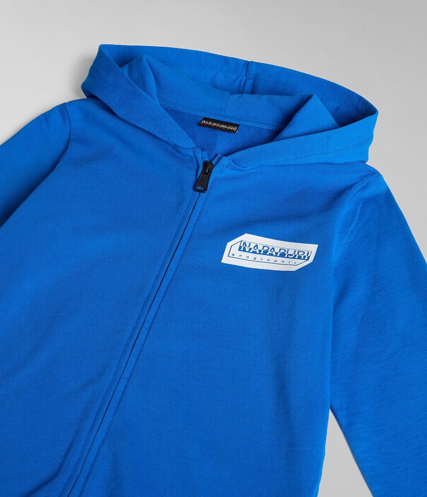 Napapijri Kitik Full-Zip Hoodie (4-16 YEARS) Hoodie Kinderen Blauw | WCUTASI-98