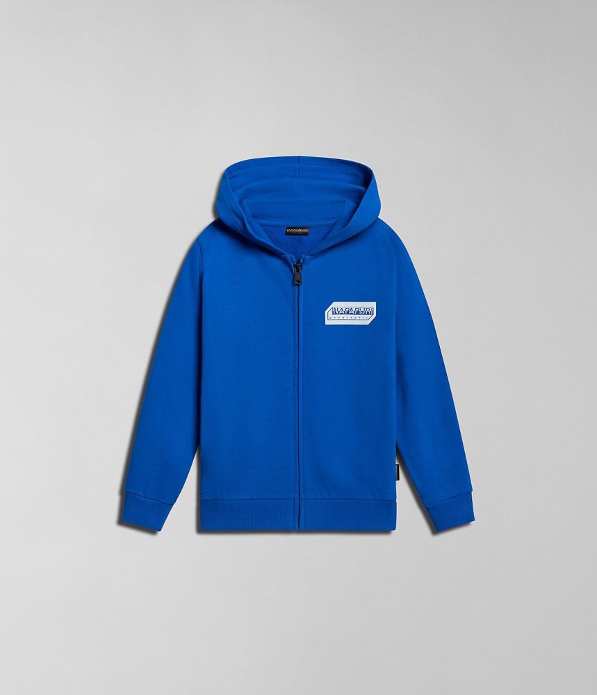 Napapijri Kitik Full-Zip Hoodie (4-16 YEARS) Hoodie Kinderen Blauw | WCUTASI-98