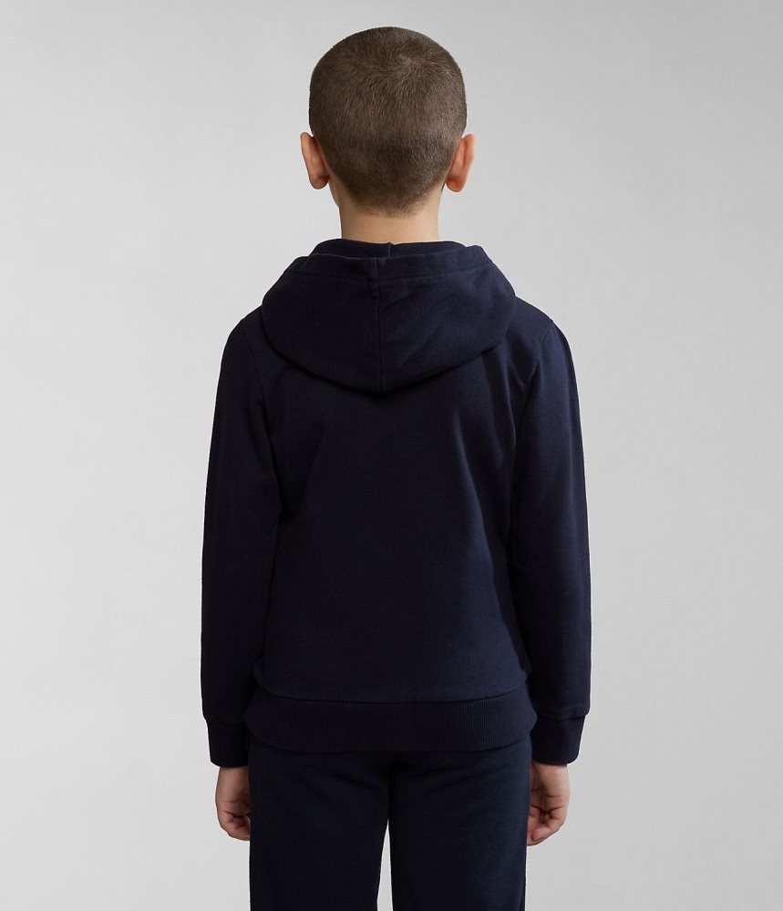 Napapijri Kitik Full-Zip Hoodie (4-16 YEARS) Hoodie Kinderen Donkerblauw | NTMHAGW-16