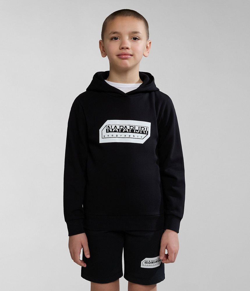 Napapijri Kitik Hoodie (4-16 YEARS) Hoodie Kinderen Zwart | NZACBIY-49