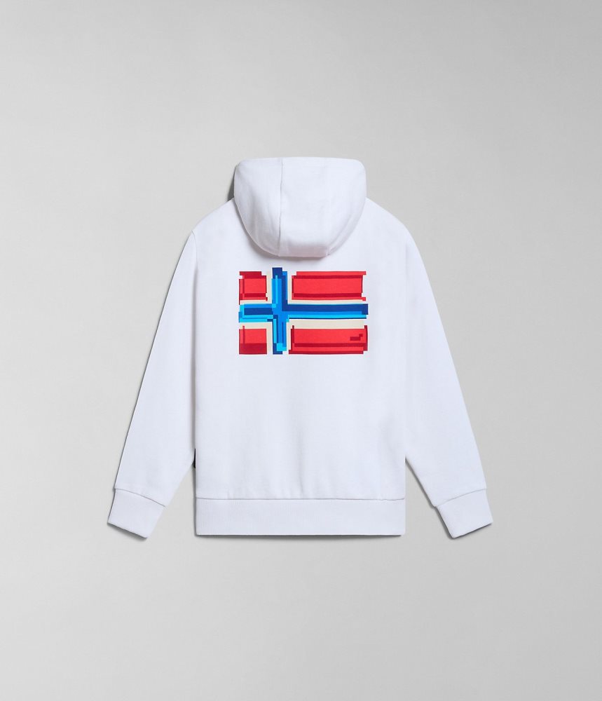 Napapijri Liard Hoodie (4-16 YEARS) Hoodie Kinderen Wit | MJOGTUS-09