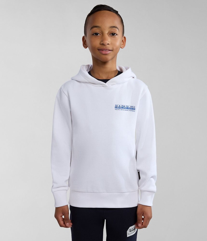 Napapijri Liard Hoodie (4-16 YEARS) Hoodie Kinderen Wit | MJOGTUS-09