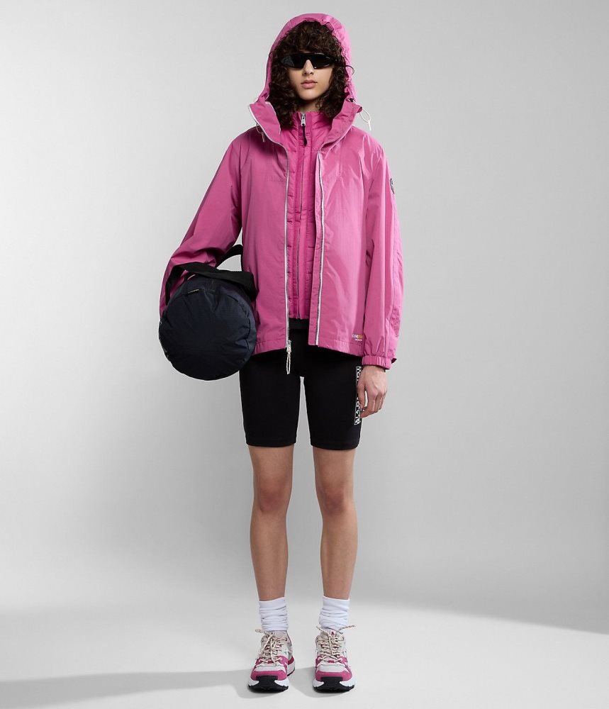 Napapijri Makay Windbreaker Lightweight Jackets Dames Roze | YRQSVAL-29