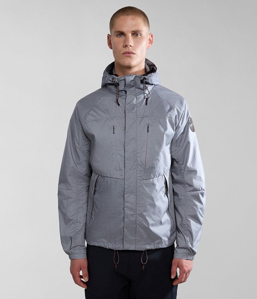 Napapijri Makay Windbreaker with Dyneema Short Jackets Heren Grijs | XHBYGRC-42