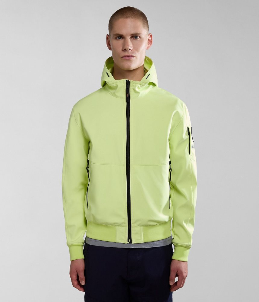 Napapijri Melville Mono-material Shell Jacket Lightweight Jackets Heren Geel | TCOSBKP-12