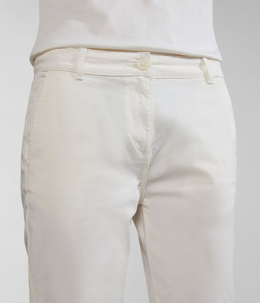 Napapijri Meridian Chino Trousers Chino Broek Dames Wit | CANQJXE-68