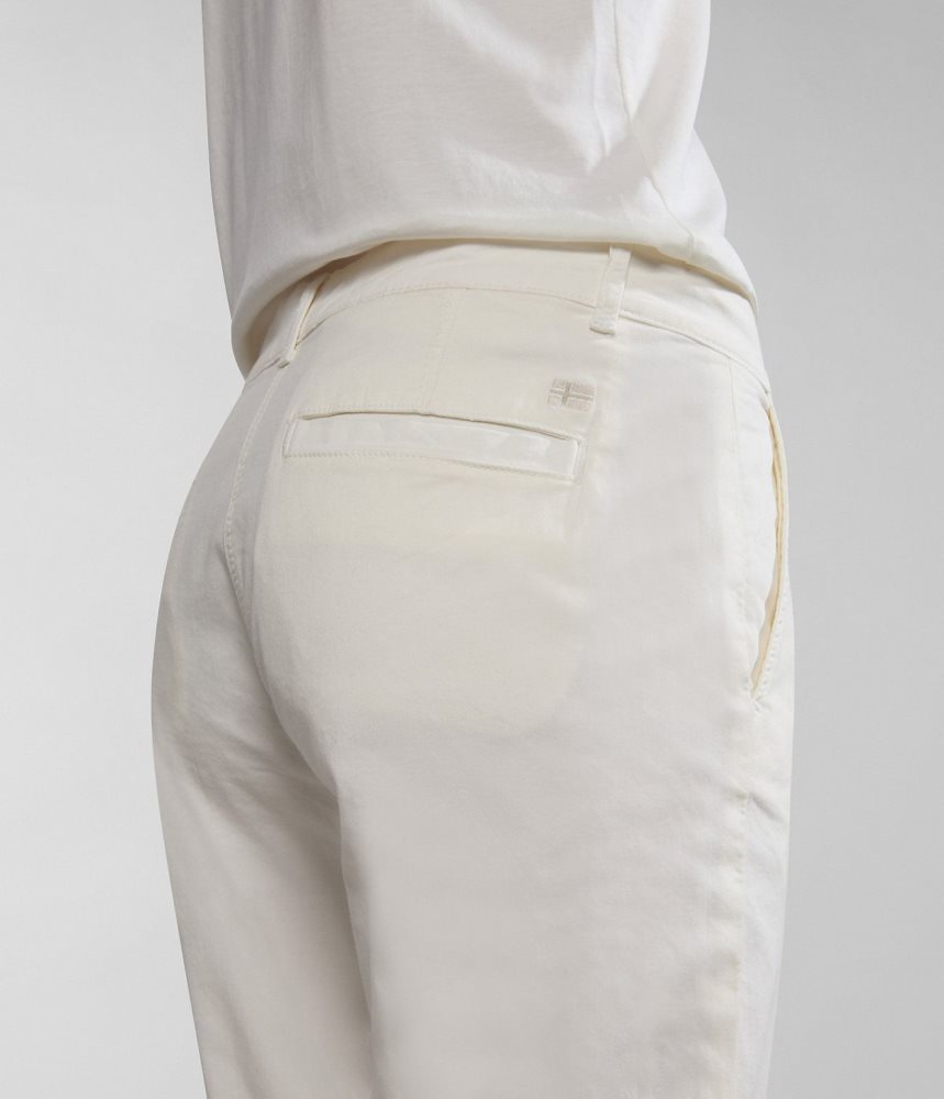 Napapijri Meridian Chino Trousers Chino Broek Dames Wit | CANQJXE-68