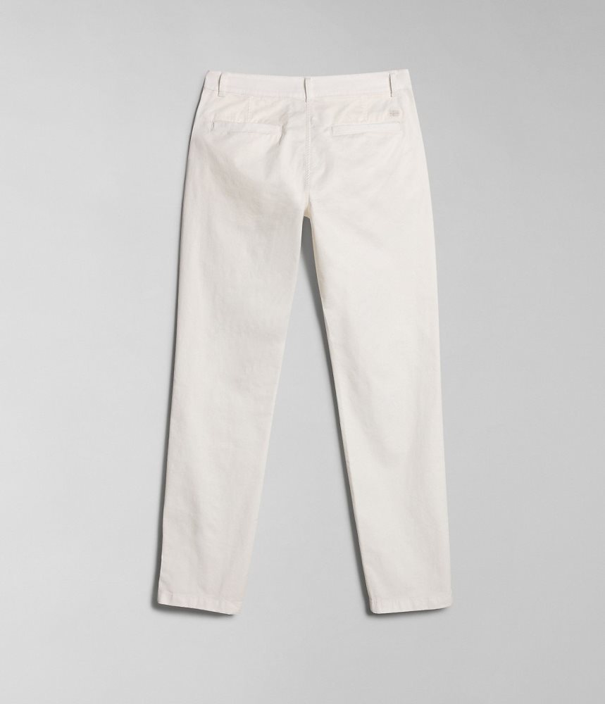 Napapijri Meridian Chino Trousers Chino Broek Dames Wit | CANQJXE-68