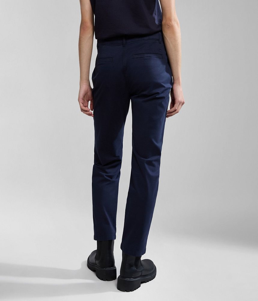 Napapijri Meridian Chino Trousers Chino Broek Dames Donkerblauw | INYMRTV-15