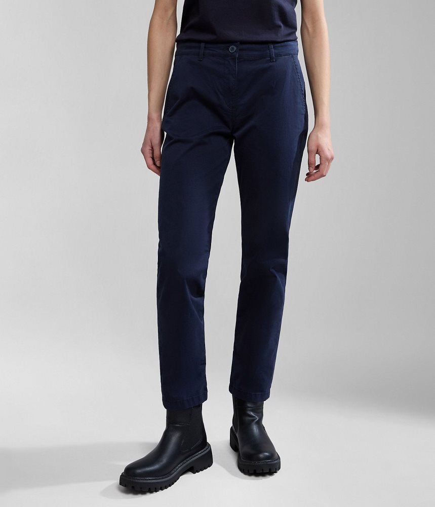 Napapijri Meridian Chino Trousers Chino Broek Dames Donkerblauw | INYMRTV-15