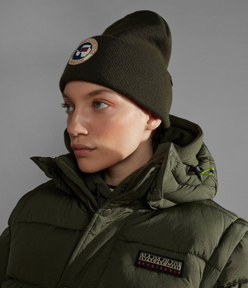 Napapijri Mountain Beanie Hoeden Dames Khaki Groen | ADBYKGX-12