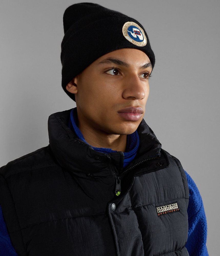 Napapijri Mountain Beanie Hoeden Dames Zwart | ILEXCMG-08