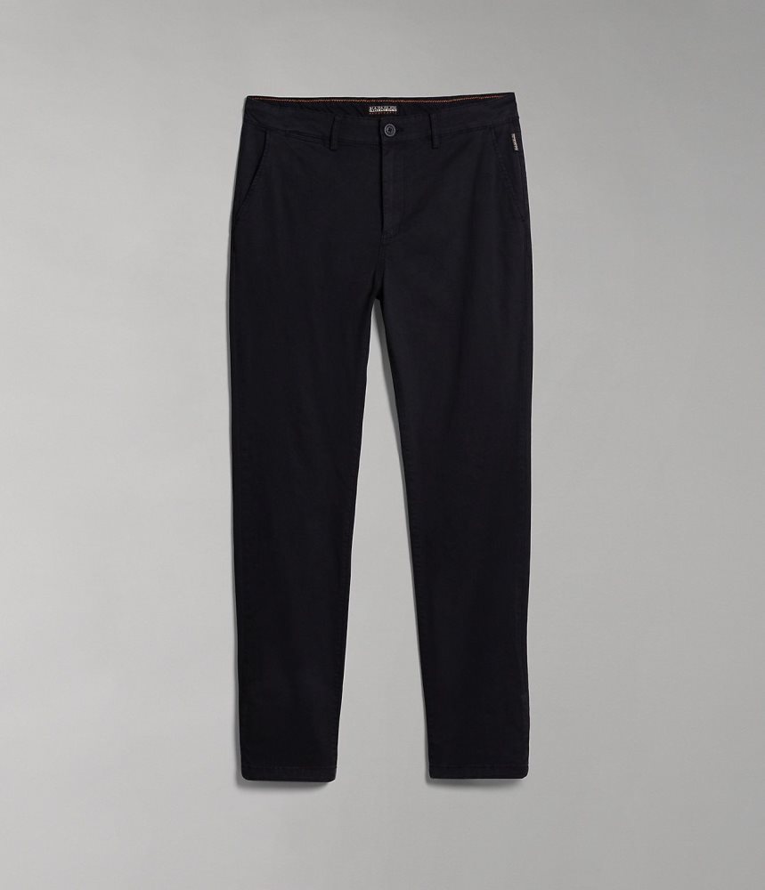 Napapijri Puyo All-Seasons Chino Trousers Chino Broek Heren Zwart | TLYENSU-01