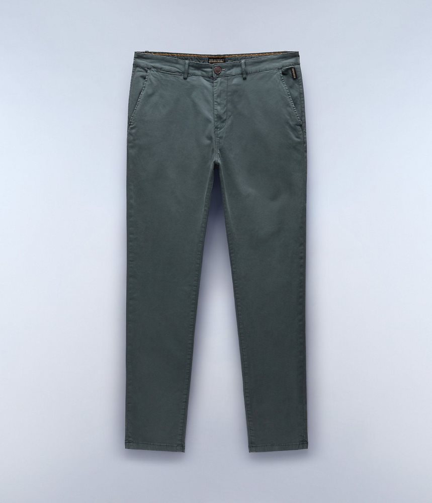 Napapijri Puyo All-Seasons Chino Trousers Chino Broek Heren Groen | EOTVBGN-97