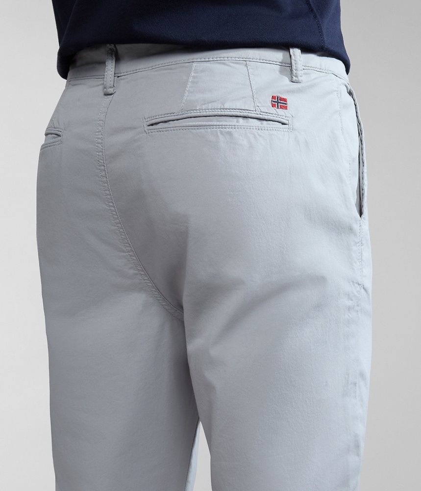 Napapijri Puyo Summer Chino Trousers Chino Broek Heren Lichtgrijs | IAMXFDW-23