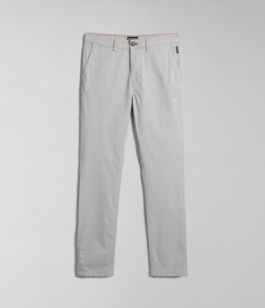 Napapijri Puyo Summer Chino Trousers Chino Broek Heren Lichtgrijs | IAMXFDW-23