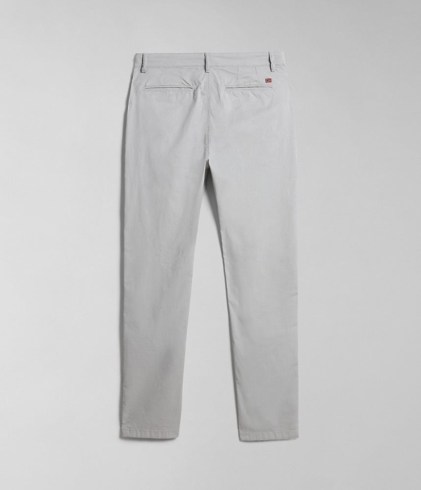 Napapijri Puyo Summer Chino Trousers Chino Broek Heren Lichtgrijs | IAMXFDW-23