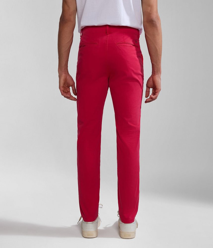 Napapijri Puyo Summer Chino Trousers Chino Broek Heren Rood | GAUNBFL-76