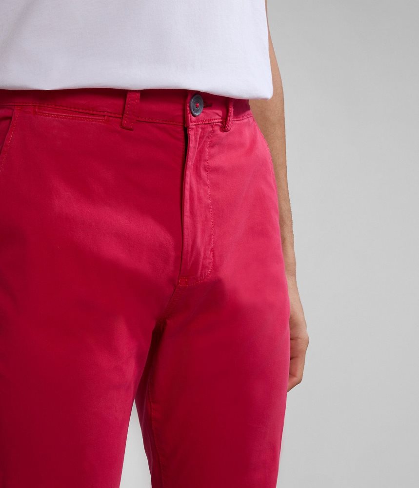 Napapijri Puyo Summer Chino Trousers Chino Broek Heren Rood | GAUNBFL-76