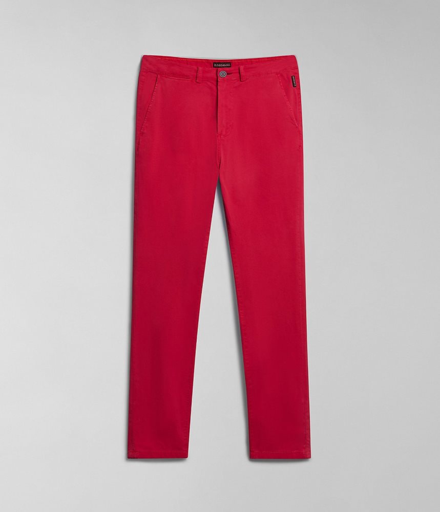 Napapijri Puyo Summer Chino Trousers Chino Broek Heren Rood | GAUNBFL-76