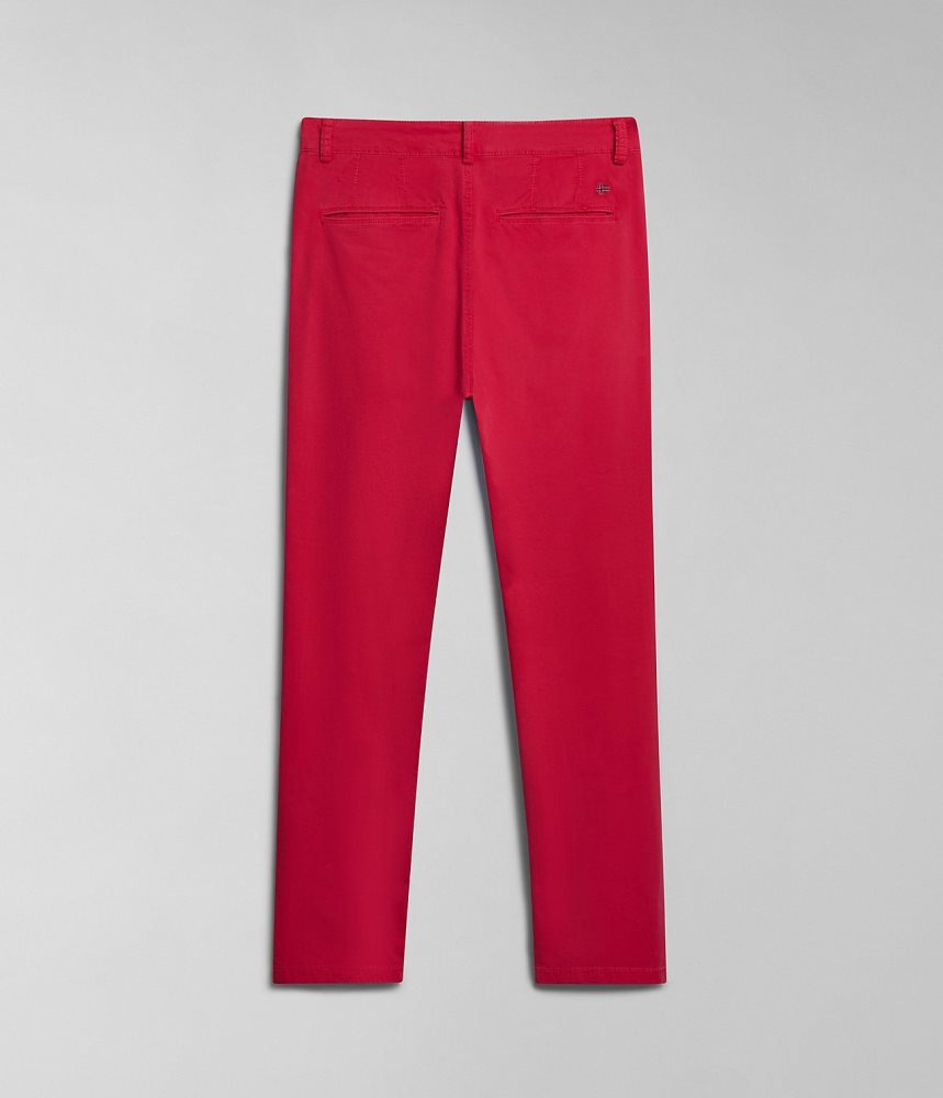 Napapijri Puyo Summer Chino Trousers Chino Broek Heren Rood | GAUNBFL-76