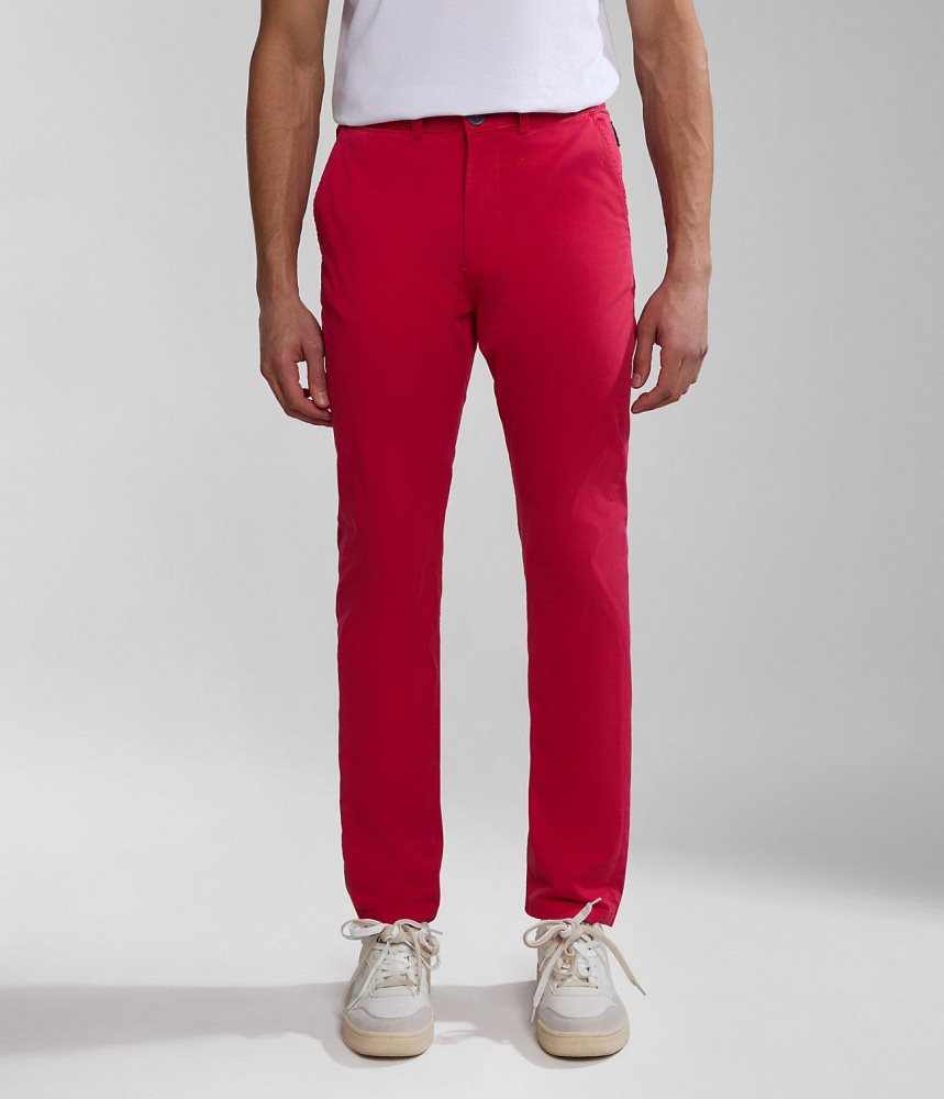 Napapijri Puyo Summer Chino Trousers Chino Broek Heren Rood | GAUNBFL-76