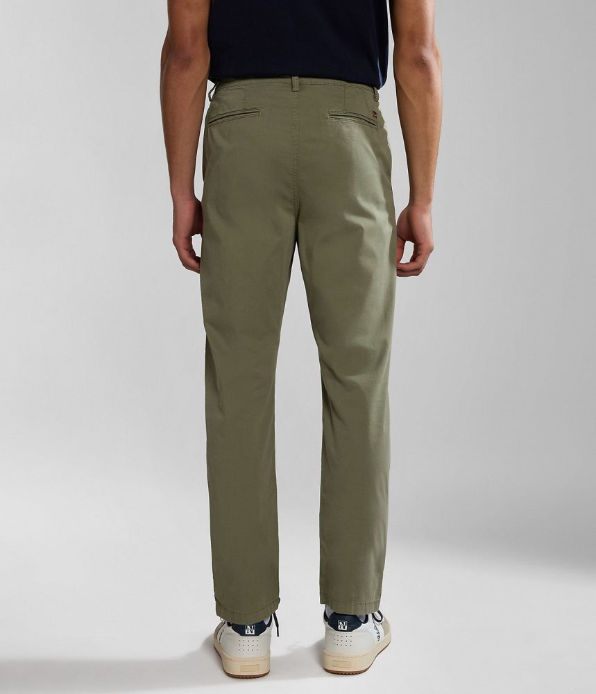 Napapijri Puyo Summer Chino Trousers Chino Broek Heren Groen | FTDOLSJ-71